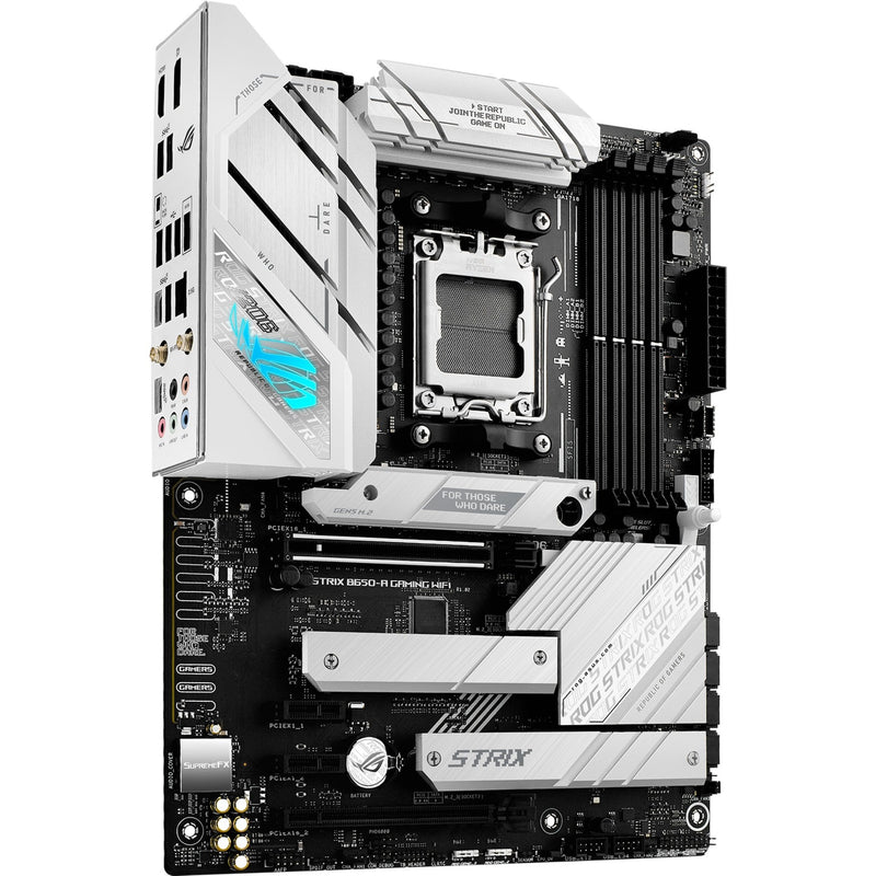 Afbeelding laden in galerijviewer, Asus rog strix b650-a gaming wifi socket am5 moederbord (zilver, raid, 2.5 gb-lan, wi-fi 6e, bt, sound, atx)