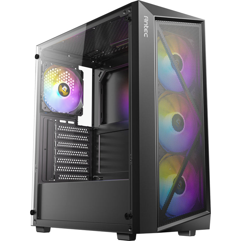 Afbeelding laden in galerijviewer, Antec ax67 argb midi tower behuizing (zwart | 3x usb-a | tempered glass)