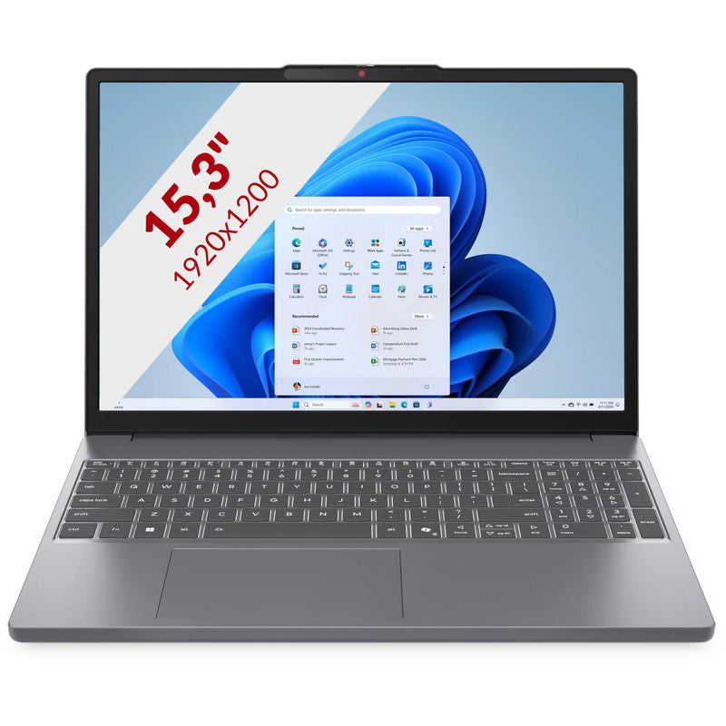 Afbeelding laden in galerijviewer, Lenovo ideapad slim 3 15irh10 (83k100tbmh) 15.3 laptop (grijs | core i5-13420h | intel uhd graphics | 24 gb | 512 gb ssd)