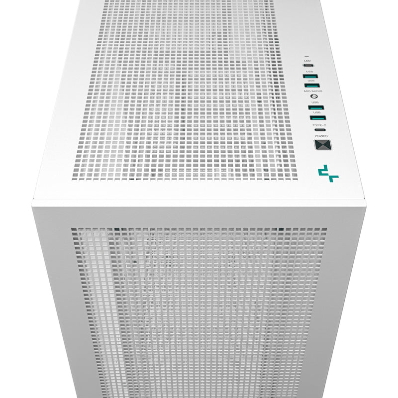 Afbeelding laden in galerijviewer, Deepcool morpheus midi tower behuizing (wit | 4x usb-a | 1x usb-c | rgb | tempered glass)