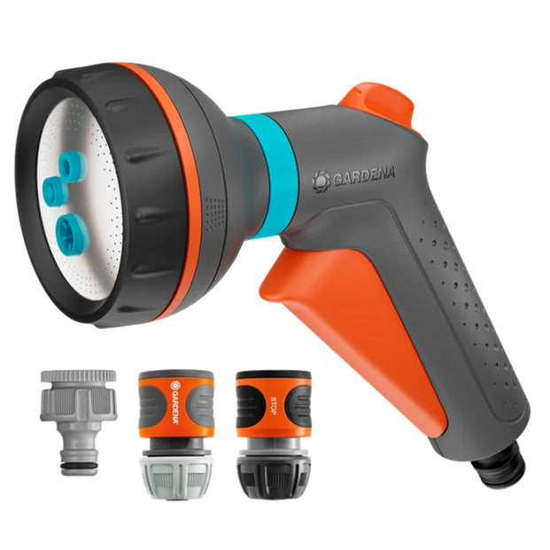 Afbeelding laden in galerijviewer, Gardena classic multi-broes startset incl. waterstop spuitpistool (18373-20 | sproeier | waterstop | kraanstuk | slangaansluiting)