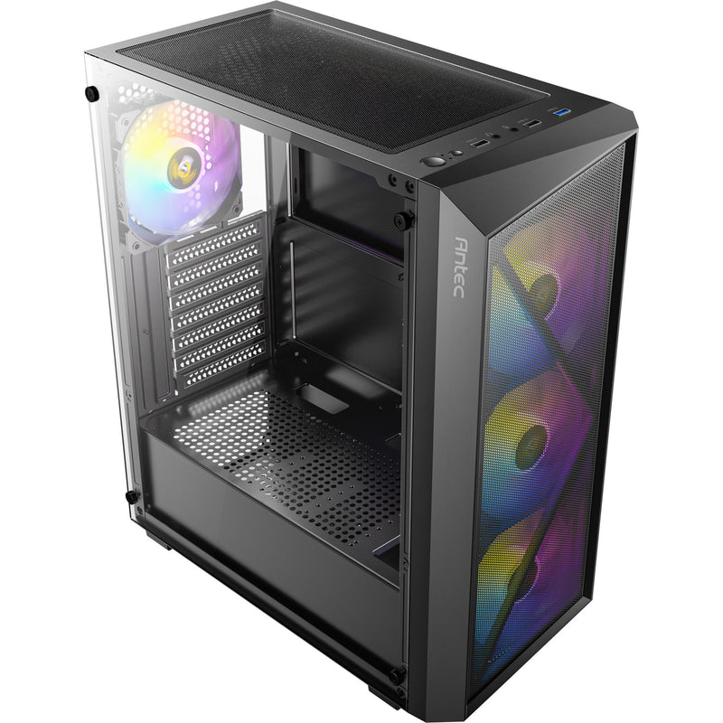 Afbeelding laden in galerijviewer, Antec ax67 argb midi tower behuizing (zwart | 3x usb-a | tempered glass)