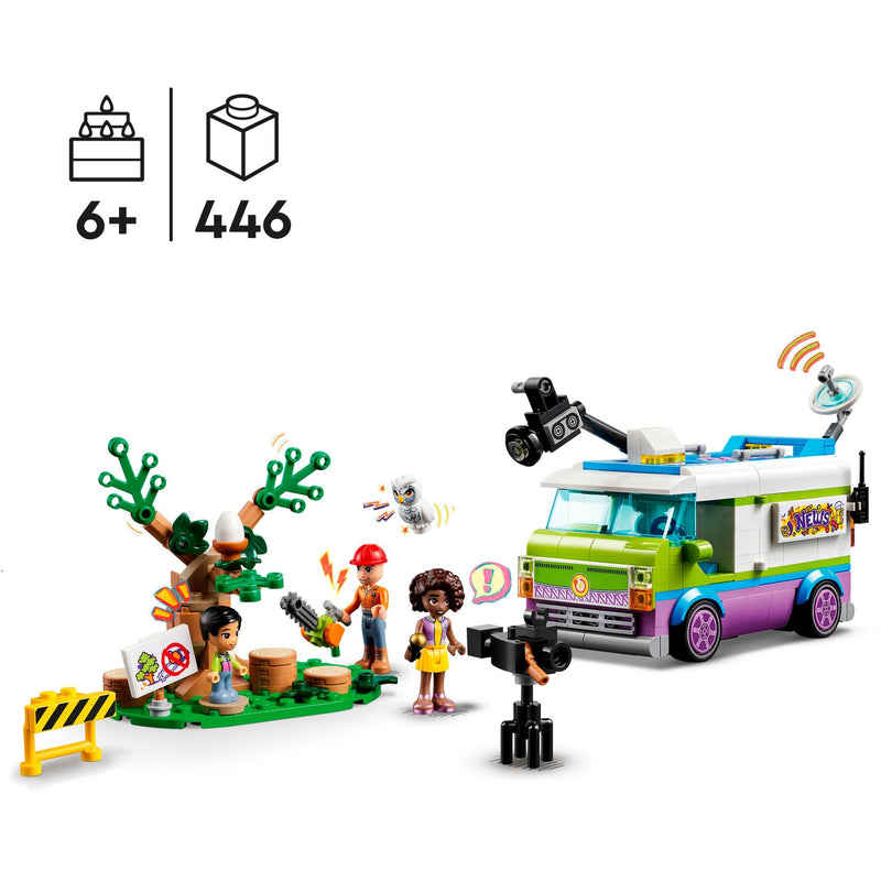 Afbeelding laden in galerijviewer, Lego friends - nieuwsbusje constructiespeelgoed (41749)