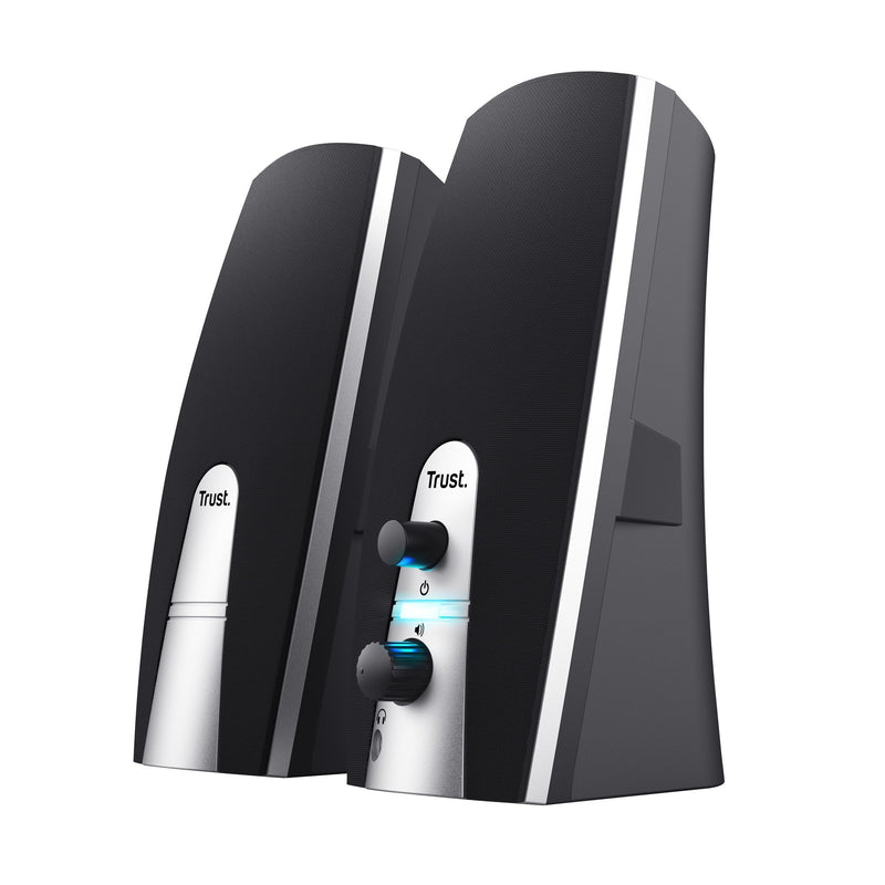 Afbeelding laden in galerijviewer, Trust 2.0 speaker set pc-luidspreker (zwart zilver)