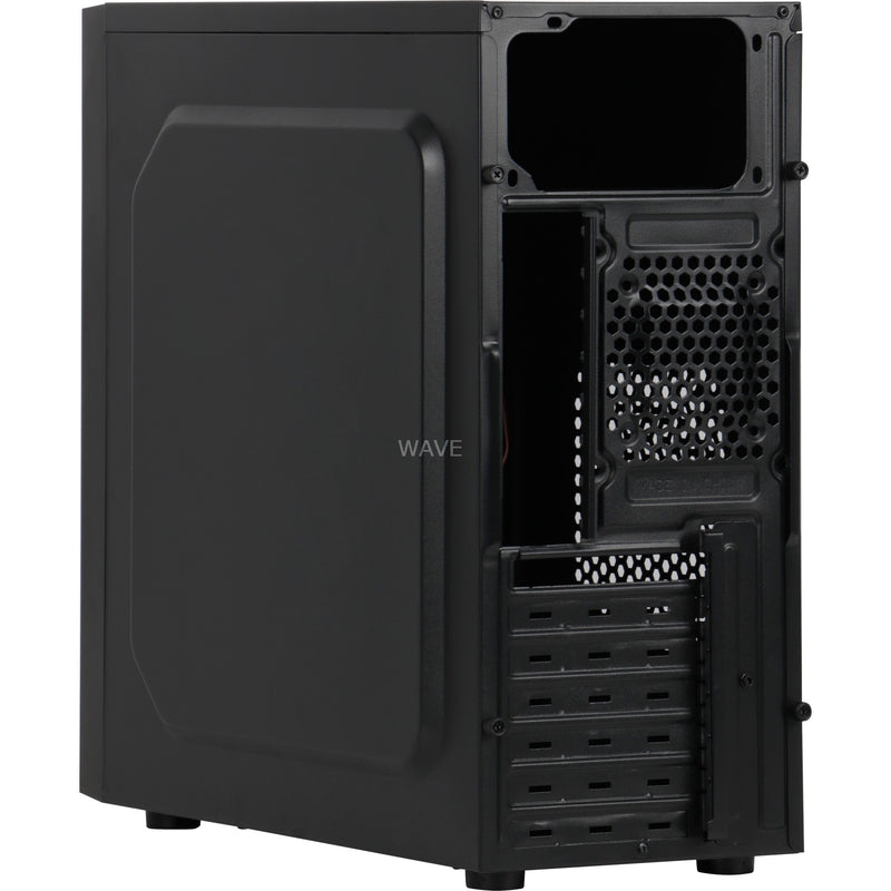 Afbeelding laden in galerijviewer, Inter-tech b-42 midi tower behuizing (zwart | 2x usb-a)