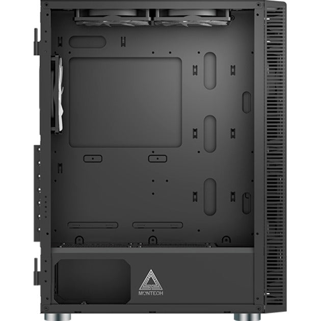 Afbeelding laden in galerijviewer, Montech x3 mesh midi tower behuizing (zwart | 3x usb-a | rgb | tempered glass)