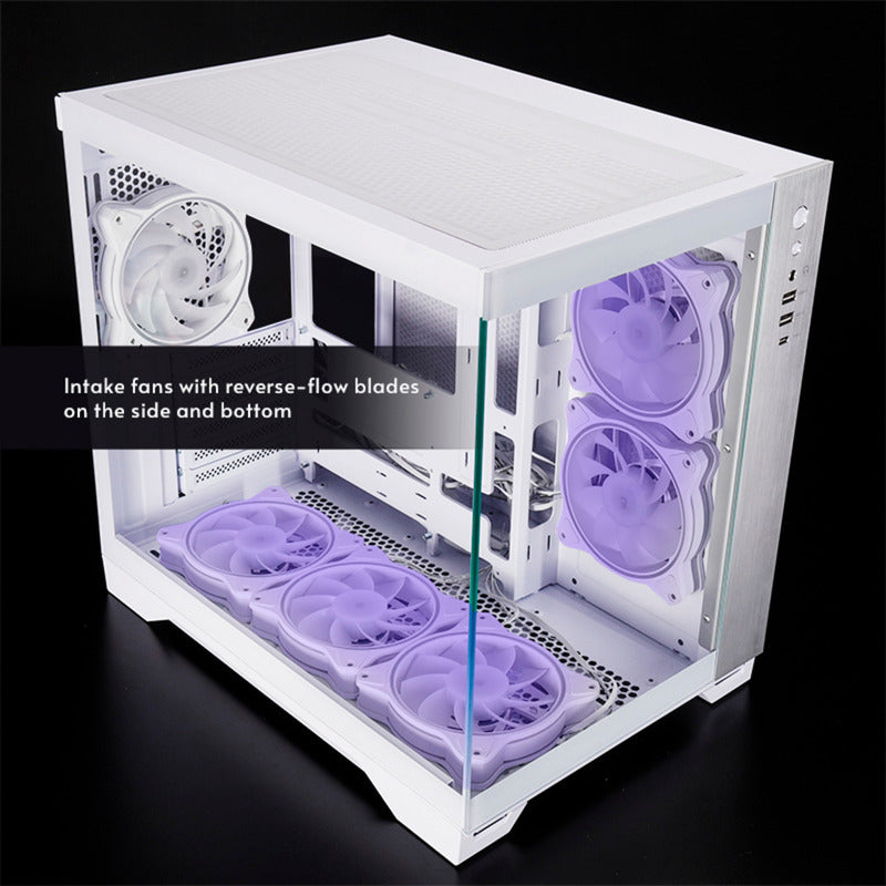 Afbeelding laden in galerijviewer, Chieftec visio midi tower behuizing (wit | 2x usb-a | 1x usb-c | rgb | tempered glass)