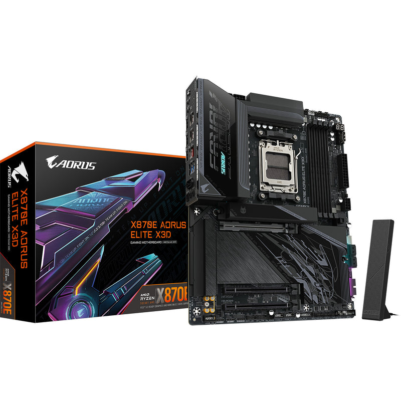 Afbeelding laden in galerijviewer, Gigabyte x870e aorus elite x3d socket am5 moederbord (zwart, raid, 5gb-lan, wi-fi 7, bt, sound, atx)