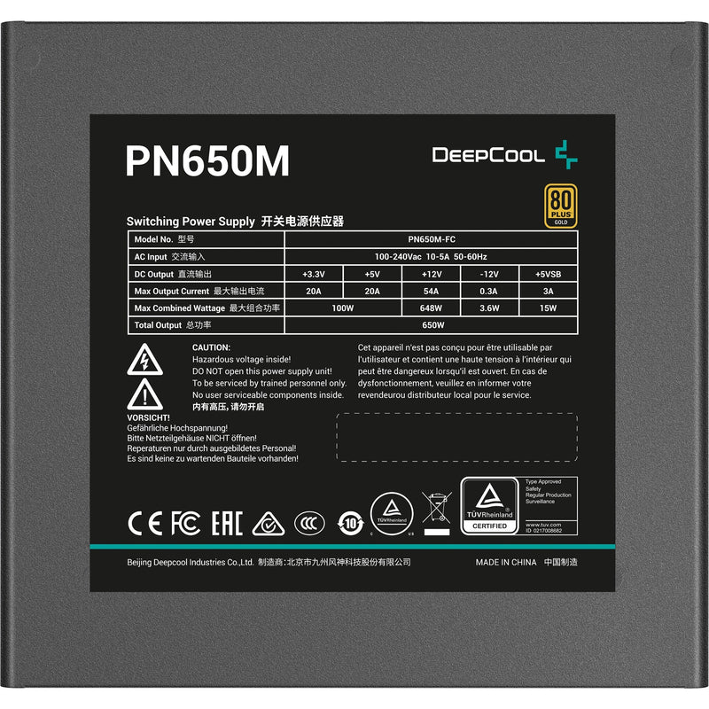 Afbeelding laden in galerijviewer, Deepcool pn650m modulaire 650 watt voeding (zwart, 3x pcie)