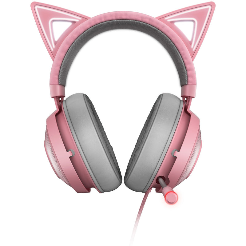 Afbeelding laden in galerijviewer, Razer kraken kitty v2 pro rgb over-ear gaming headset (roze)
