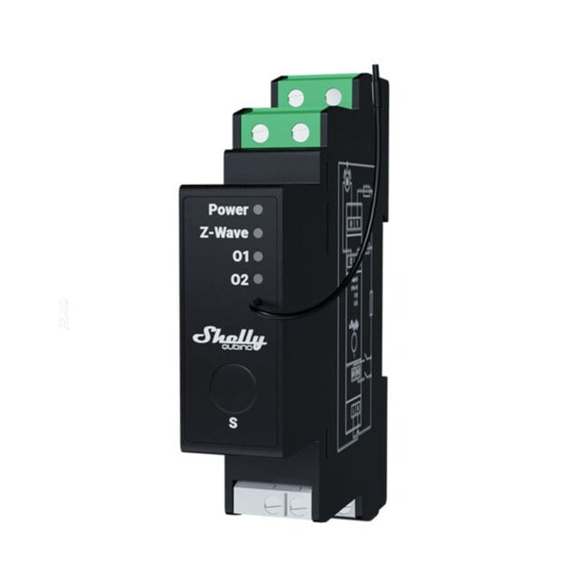 Afbeelding laden in galerijviewer, Shelly wave pro shutter schakelaar (zwart, z-wave s800)