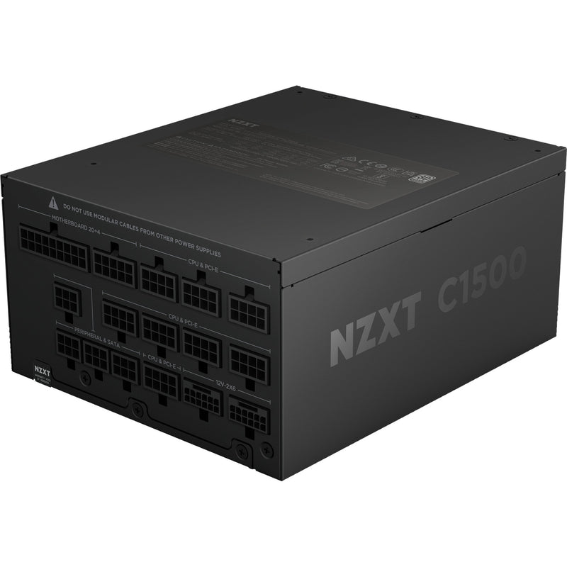 Afbeelding laden in galerijviewer, Nzxt c1500 platinum modulaire 1500 watt voeding (zwart, 2x 12v-2x6, 6x pcie)