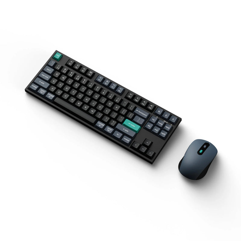 Afbeelding laden in galerijviewer, Keychron b33 keyboard and bm25 mouse wireless combo desktopset (zwart, us lay-out (qwerty), scissor switches, 80% (tkl), abs, usb-c | 2.4 ghz | bluetooth, 400-2400 dpi)