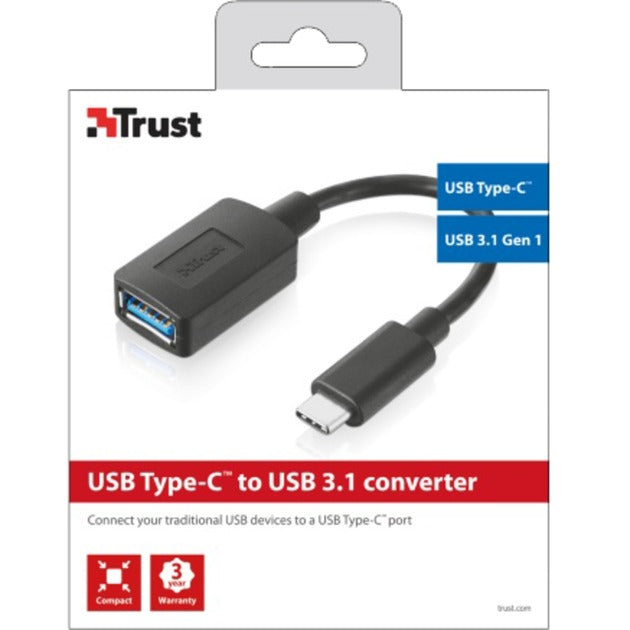 Afbeelding laden in galerijviewer, Trust usb type-c - usb 3.0 converter usb-adapter (zwart, 20967)