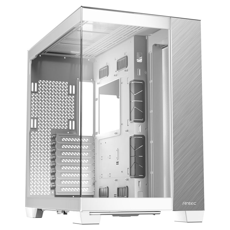 Afbeelding laden in galerijviewer, Antec c8 aluminum midi tower behuizing (wit zilver | 2x usb-a | 1x usb-c | tempered glass)