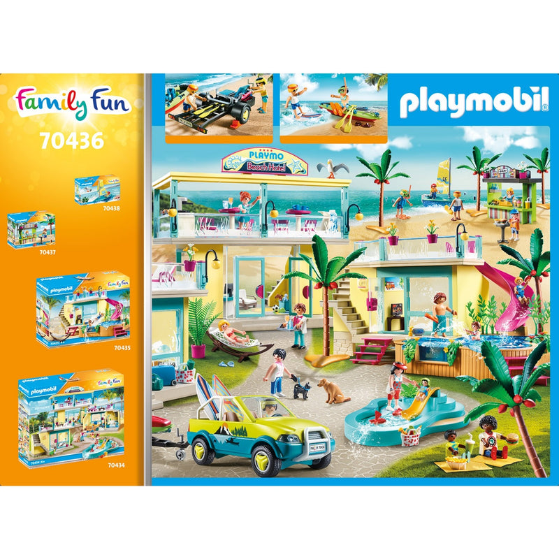 Afbeelding laden in galerijviewer, Playmobil family fun - strandwagen met kano's constructiespeelgoed (70436)