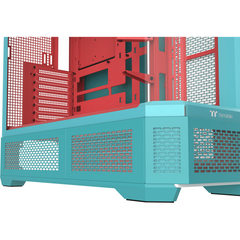 Afbeelding laden in galerijviewer, Thermaltake view 600 tg mint strawberry big tower behuizing (mint bes | 2x usb-a | 1x usb-c | tempered glass)