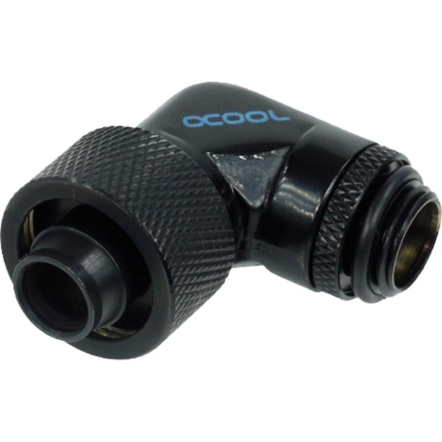 Afbeelding laden in galerijviewer, Alphacool 16 10 compression fitting 90° draaibaar g1 4 verbinding (zwart)