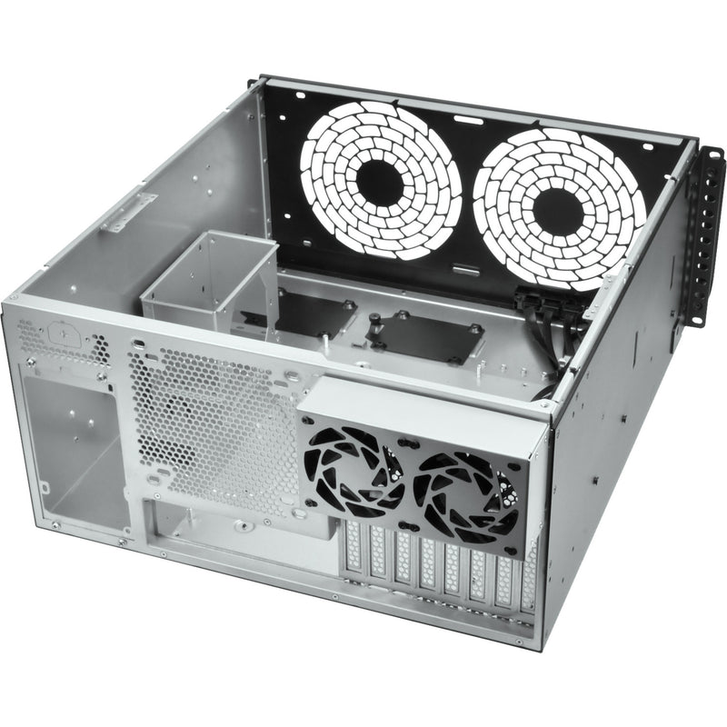 Afbeelding laden in galerijviewer, Silverstone rm51 rack behuizing (zwart | 5u | 2x usb-a | 1x usb-c)