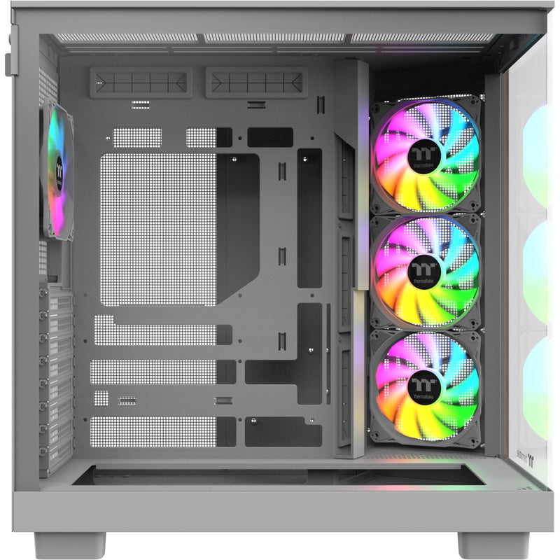 Afbeelding laden in galerijviewer, Thermaltake view 380 xl ws argb midi tower behuizing (wit houtkleur | 2x usb-a | 1x usb-c | rgb | tempered glass)