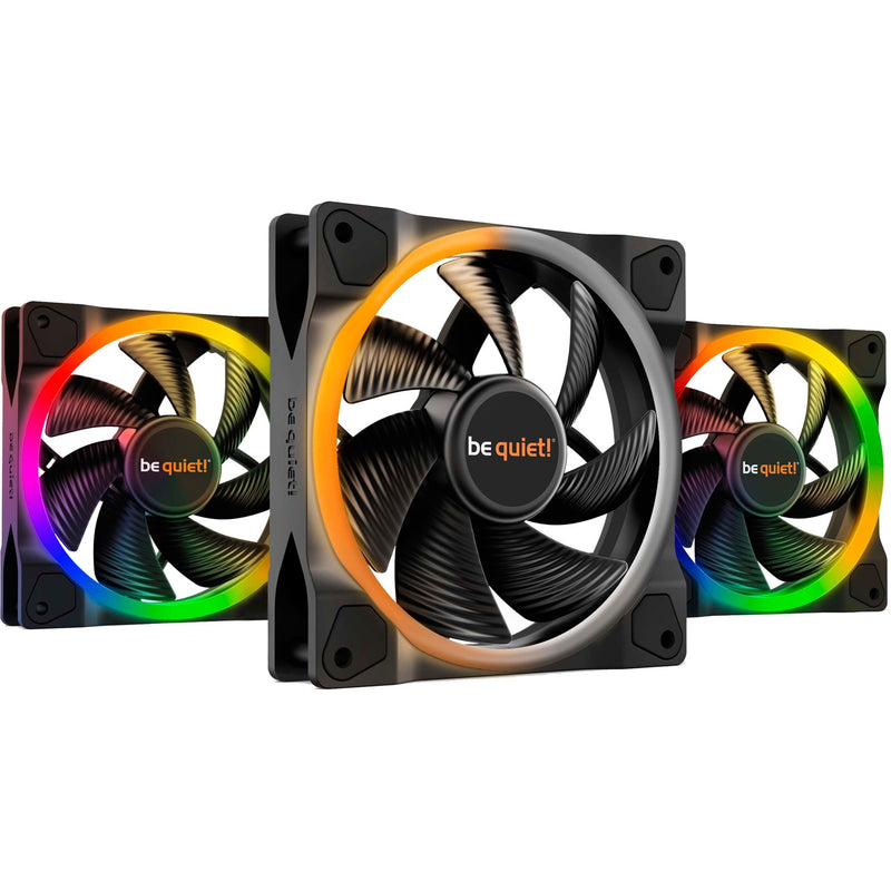 Afbeelding laden in galerijviewer, Be quiet! light wings pwm rgb case fans (zwart, 3 stuks, 120 x 120 x 25 mm)