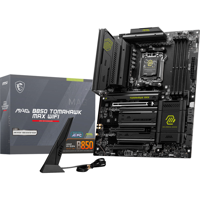 Afbeelding laden in galerijviewer, Msi mag b850 tomahawk max wifi socket am5 moederbord (raid, 5gb-lan, wi-fi 7, bt, sound, atx)