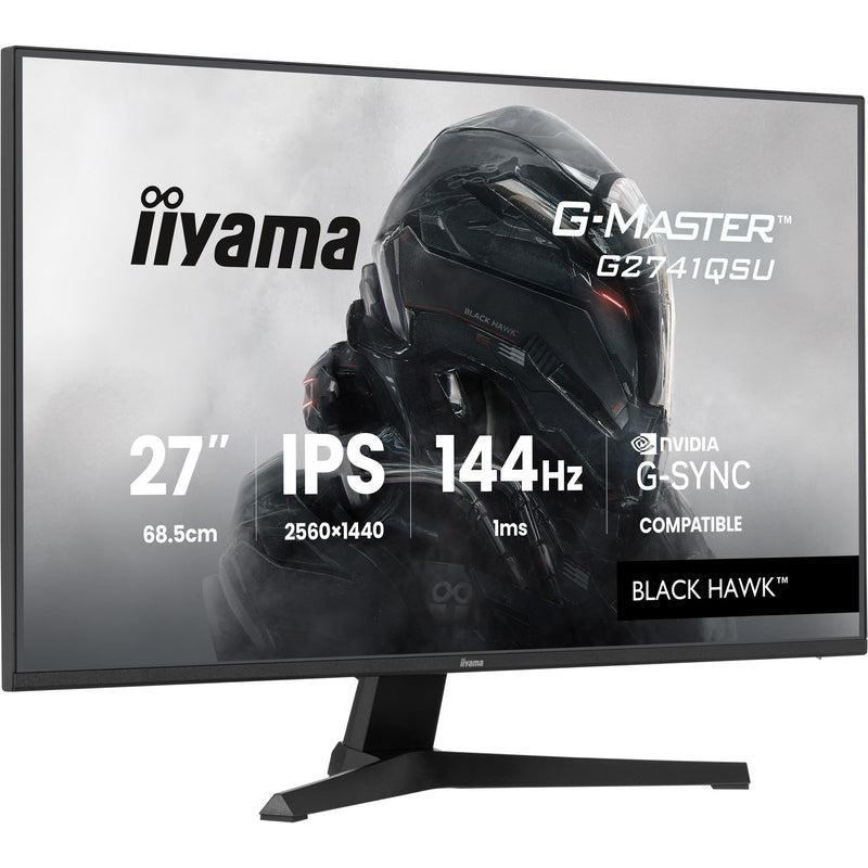 Afbeelding laden in galerijviewer, Iiyama g-master black hawk g2741qsu-b1 27 gaming monitor (zwart, hdmi, displayport, 2x usb-a, usb-b, 144 hz)