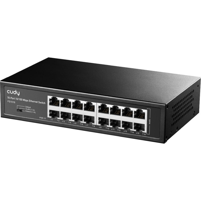 Afbeelding laden in galerijviewer, Cudy 16-port 10 100 mbps ethernet switch (zwart)