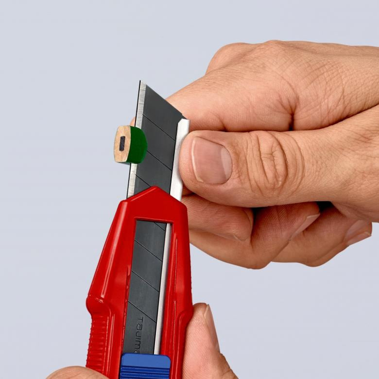 Afbeelding laden in galerijviewer, Knipex cutix universele mes stanleymes (rood blauw, incl. 2 mesbladen)