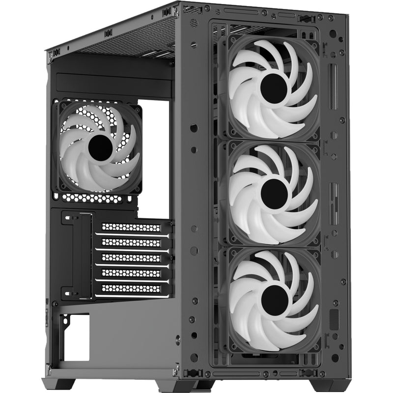 Afbeelding laden in galerijviewer, Aerocool b301a mini tower behuizing (zwart | 1x usb-a | 1x usb-c | rgb)