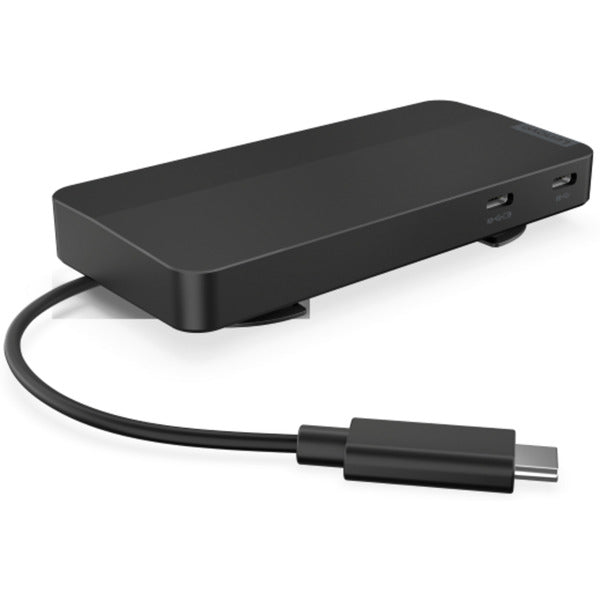 Afbeelding laden in galerijviewer, Lenovo usb-c-travel dock voor 2 schermen (met adapter) dockingstation (zwart)