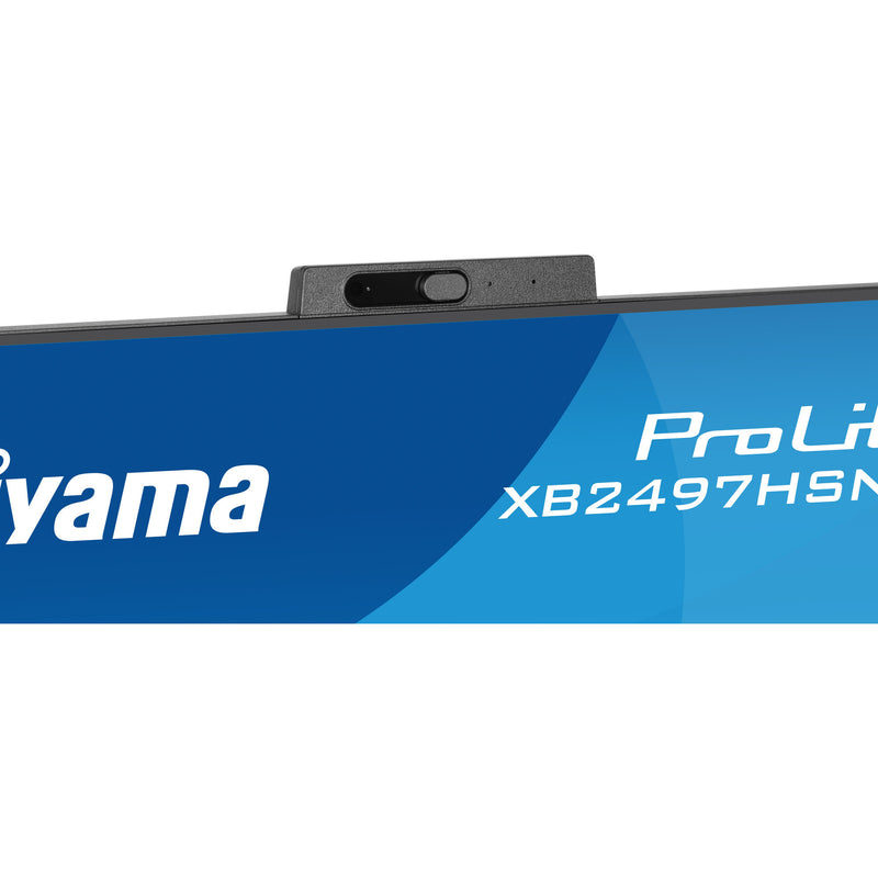 Afbeelding laden in galerijviewer, Iiyama prolite xb2497hsnh-b1 23.8 monitor (zwart, hdmi, displayport, lan, audio, usb-c, webcam)