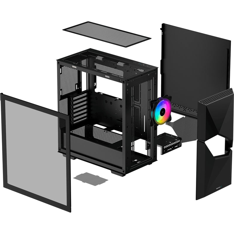 Afbeelding laden in galerijviewer, Deepcool cyclops midi tower behuizing (zwart | 1x usb-a | 1x usb-c | window)
