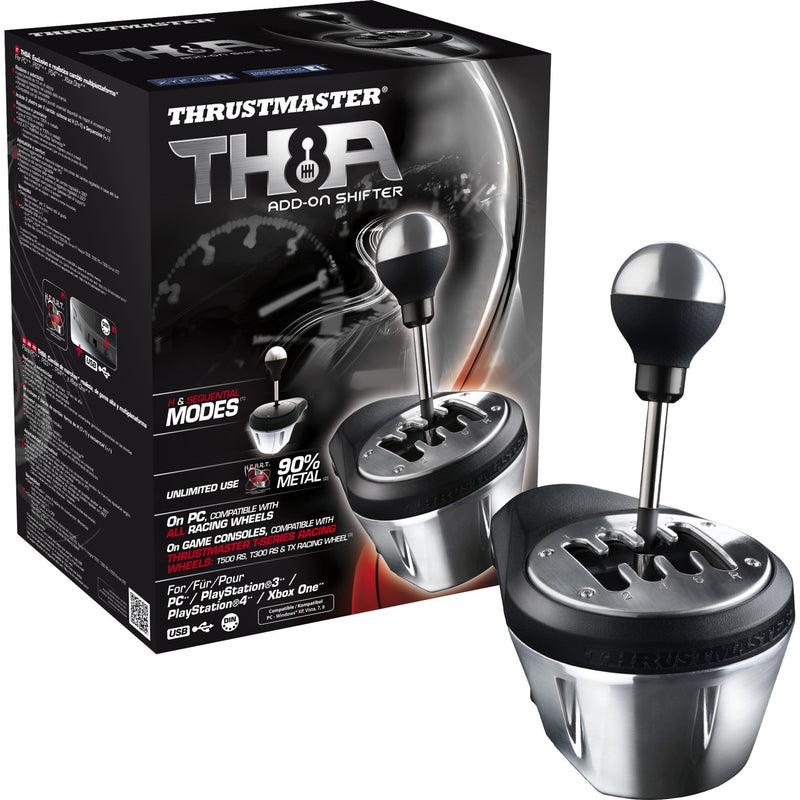 Afbeelding laden in galerijviewer, Thrustmaster th8a add-on gaming shifter (zwart zilver, pc, ps5, ps4, xbox series x|s, xbox one)