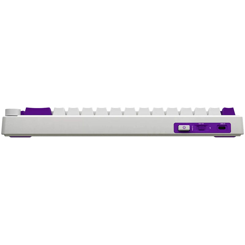 Afbeelding laden in galerijviewer, Lorgar kbp70mw rgb mechanisch gaming toetsenbord (wit, us lay-out (qwerty), logar toxic purple, 65%, rgb, hot-swappable, pbt double-shot, bluetooth | 2.4ghz | usb)