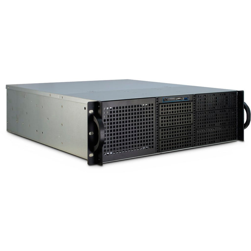 Afbeelding laden in galerijviewer, Inter-tech 3u-30248 rack behuizing (zwart | 2x usb-a)