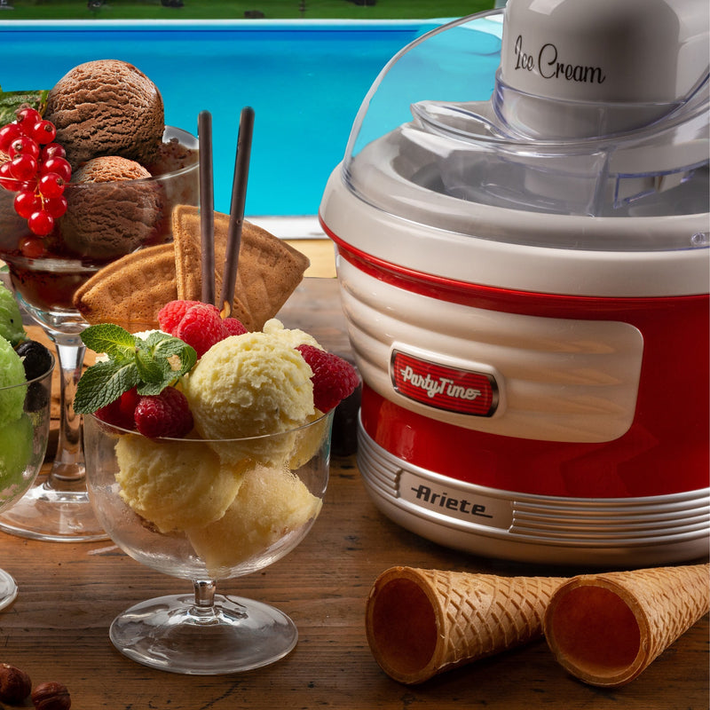 Afbeelding laden in galerijviewer, Ariete party time ijsmachine 0643 00 (rood wit)