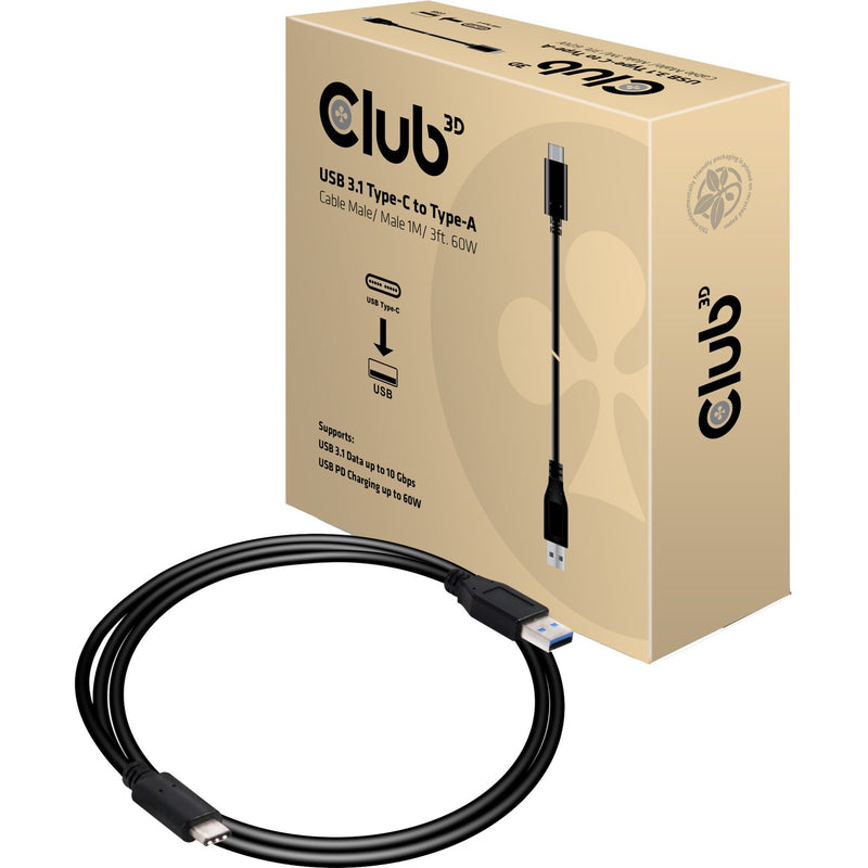 Afbeelding laden in galerijviewer, Club 3d usb 3.1 type-c - type-a, 1m kabel (cac-1523)