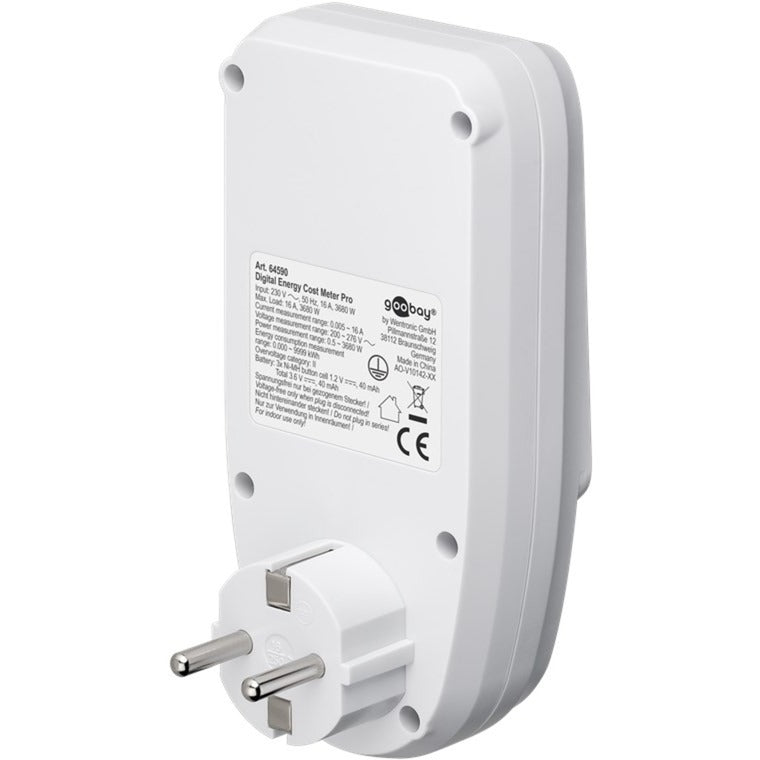 Afbeelding laden in galerijviewer, Goobay digitale energiekostenmeter pro meetapparaat (wit)