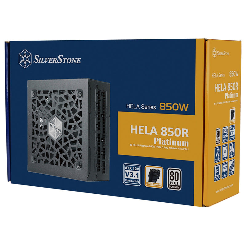 Afbeelding laden in galerijviewer, Silverstone hela 850r platinum modulaire 850 watt voeding (zwart, 4x pcie)