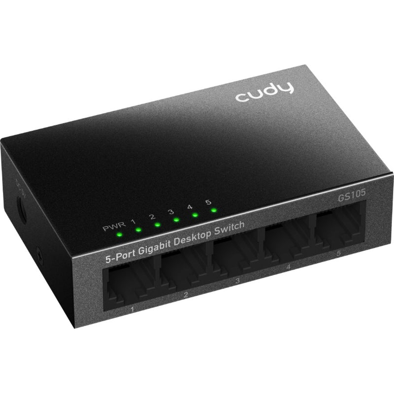 Afbeelding laden in galerijviewer, Cudy 5-port gigabit desktop metal switch (zwart)