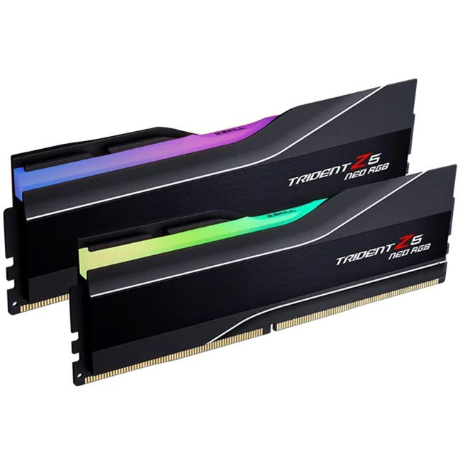 Afbeelding laden in galerijviewer, G.skill 64 gb ddr5-6000 (2x 32 gb) kit werkgeheugen (zwart, f5-6000j3040g32gx2-t, trident z5 neo rgb, expo)