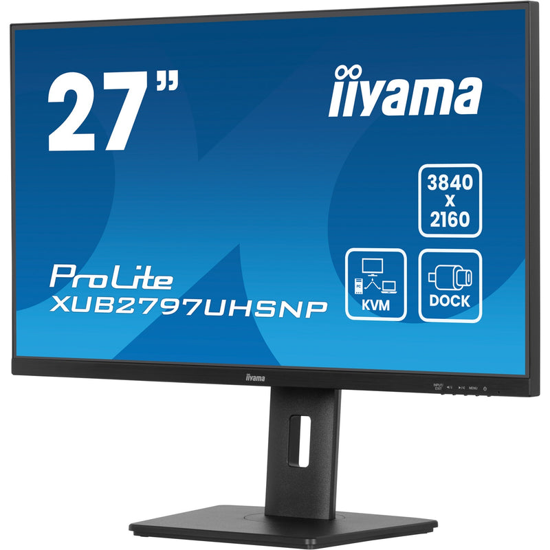 Afbeelding laden in galerijviewer, Iiyama prolite xub2797uhsnp-b1 27 4k uhd monitor (zwart, hdmi, displayport, 4x usb-a, usb-c, rj-45)