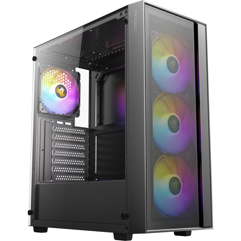 Afbeelding laden in galerijviewer, Antec ax65 argb midi tower behuizing (zwart | 3x usb-a | tempered glass)