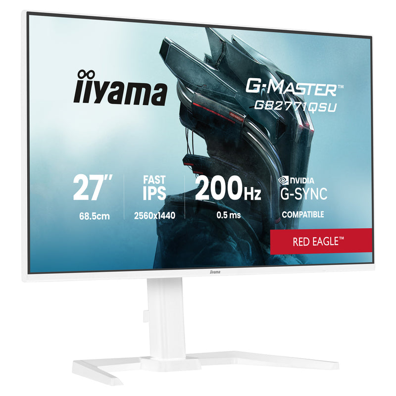 Afbeelding laden in galerijviewer, Iiyama g-master red eagle gb2771qsu-w1 27 gaming monitor (wit, 2x hdmi, displayport, 2x usb-a, 2x usb-c, 200 hz)