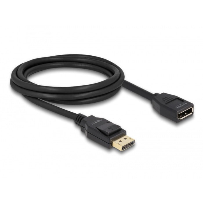 Afbeelding laden in galerijviewer, Delock displayport 1.2 verlengkabel (zwart, 2 meter, 4k 60 hz)