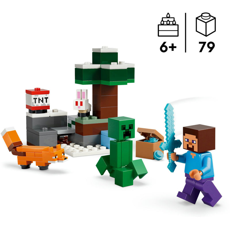 Afbeelding laden in galerijviewer, Lego minecraft steve's taiga-avontuur videogame bouwpakket voor kinderen - 21583