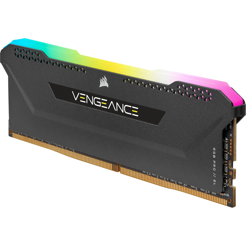 Afbeelding laden in galerijviewer, Corsair vengeance rgb pro sl 16 gb ddr4-3200 (2x 8 gb) werkgeheugen (zwart, cmh16gx4m2e3200c16, xmp 2.0)