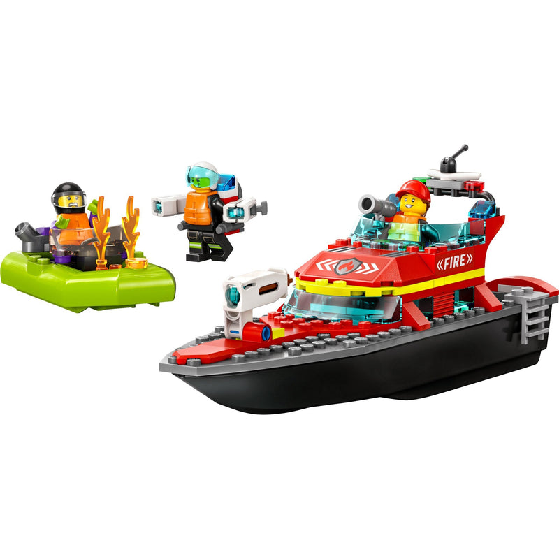 Afbeelding laden in galerijviewer, Lego city reddingsboot brand speelgoed voor kinderen - 60373