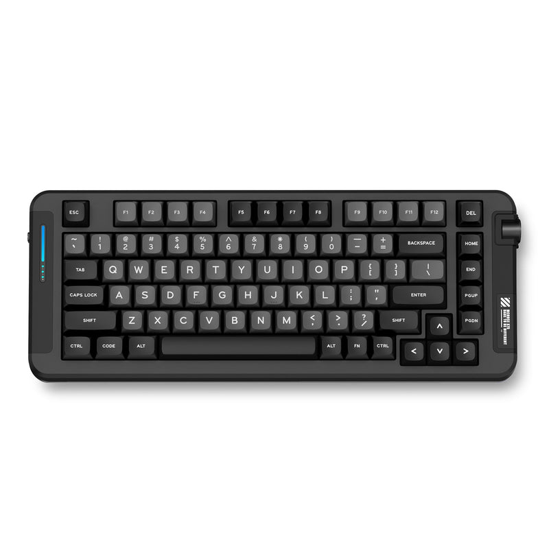 Afbeelding laden in galerijviewer, Mchose x75 black hyacinth wireless gasket mount mechanical rgb toetsenbord (zwart, us lay-out (qwerty), ktt hyacinth, 75%, rgb, hot swap, double-shot pbt, draadloos | bluetooth | usb-c)